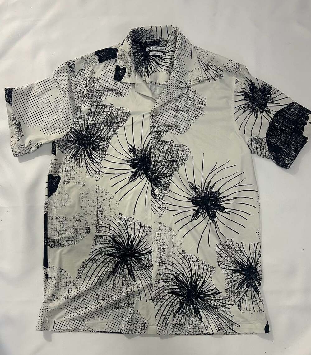 Zara black and white print